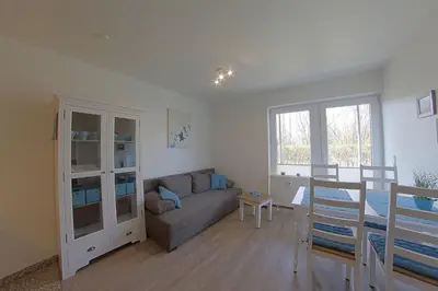 Ein Sitzbereich in der Unterkunft Haus Amrum WE 11