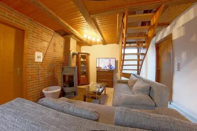 Ein Sitzbereich in der Unterkunft Dat lütte Hus