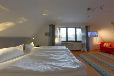 Ein Bett oder Betten in einem Zimmer der Unterkunft KA6 Haus Küstenzeit