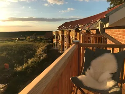 Ein Balkon oder eine Terrasse in der Unterkunft LM937 Wremerbogen 