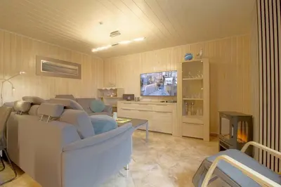 TV/Unterhaltungsangebot in der Unterkunft KW21a Ferienhaus Silbermöwe