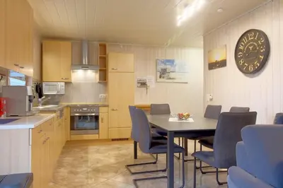 Küche/Küchenzeile in der Unterkunft KW21a Ferienhaus Silbermöwe