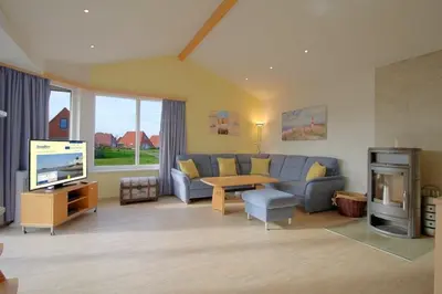 Ein Sitzbereich in der Unterkunft Strandnixe Mellumplate 3