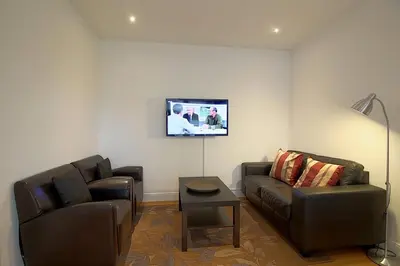 Ein Sitzbereich in der Unterkunft NS 6 Strandläufer Wremen