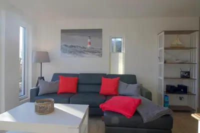 Ein Sitzbereich in der Unterkunft KW4c Haus Deichbrand