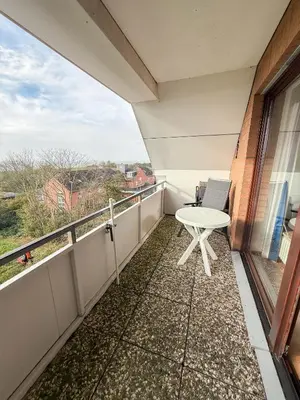 Ein Balkon oder eine Terrasse in der Unterkunft Haus Nordseeblick Wohnung 50 Julia