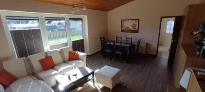 Ein Sitzbereich in der Unterkunft Dat Hus