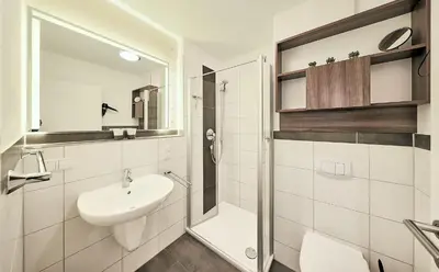 Ein Badezimmer in der Unterkunft Residenz Hohe Lith 321
