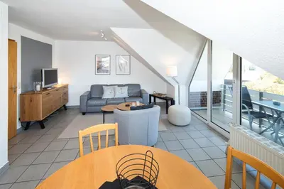 Ein Sitzbereich in der Unterkunft Maike, FeWo 3b