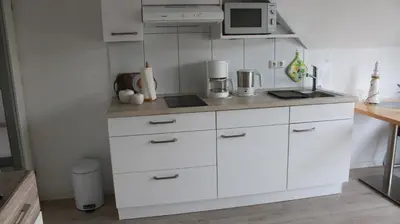 Küche/Küchenzeile in der Unterkunft Ferienwohnung Heidhöhn 8
