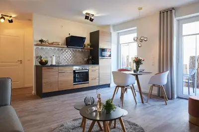 Küche/Küchenzeile in der Unterkunft Kattegat Apartment 01