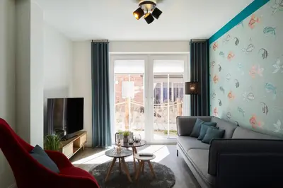 Ein Sitzbereich in der Unterkunft Kattegat Apartment 05