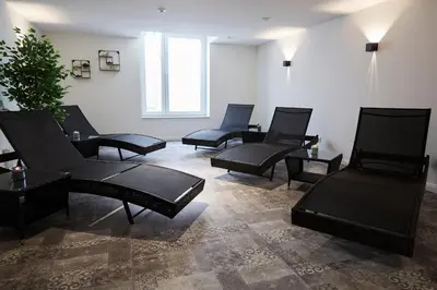 Ein Sitzbereich in der Unterkunft Kattegat Apartment 12