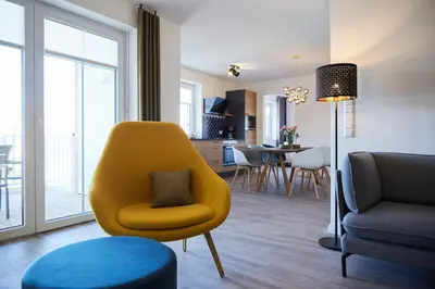 Ein Sitzbereich in der Unterkunft Kattegat Apartment 13