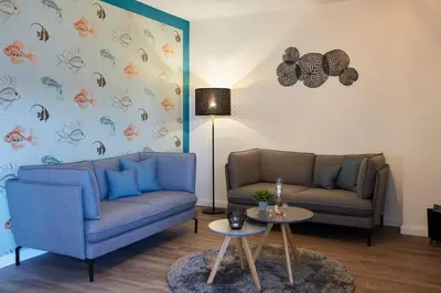 Ein Sitzbereich in der Unterkunft Kattegat Apartment 15