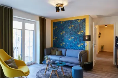 Ein Sitzbereich in der Unterkunft Kattegat Apartment 19