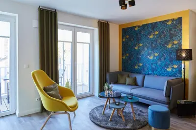 Ein Sitzbereich in der Unterkunft Kattegat Apartment 19