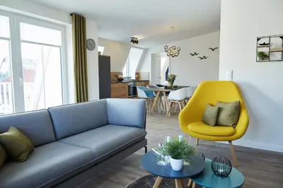 Ein Sitzbereich in der Unterkunft Kattegat Apartment 25