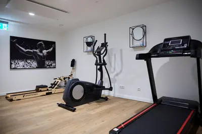 Das Fitnesscenter und/oder die Fitnesseinrichtungen in der Unterkunft Kattegat Apartment 25