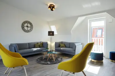Ein Sitzbereich in der Unterkunft Kattegat Apartment 27