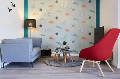 Ein Sitzbereich in der Unterkunft Kattegat Apartment 28