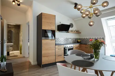 Küche/Küchenzeile in der Unterkunft Kattegat Apartment 32