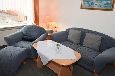 Ein Sitzbereich in der Unterkunft Bernstein Mare-Supreme Wohnung 2