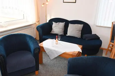 Ein Sitzbereich in der Unterkunft Bernstein Mare-Supreme Wohnung 4