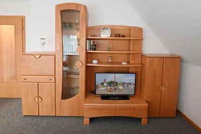 TV/Unterhaltungsangebot in der Unterkunft Bernstein Mare-Supreme Wohnung 7