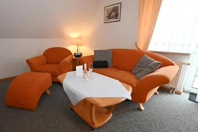Ein Sitzbereich in der Unterkunft Bernstein Mare-Supreme Wohnung 7