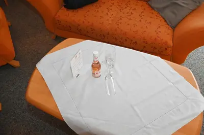 Ein Sitzbereich in der Unterkunft Bernstein Mare-Supreme Wohnung 7