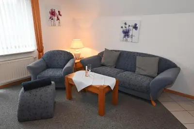 Ein Sitzbereich in der Unterkunft Bernstein Mare-Supreme Wohnung 6
