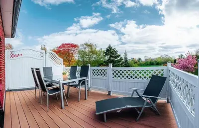 Ein Balkon oder eine Terrasse in der Unterkunft Die große Cuxoase FeWo 1