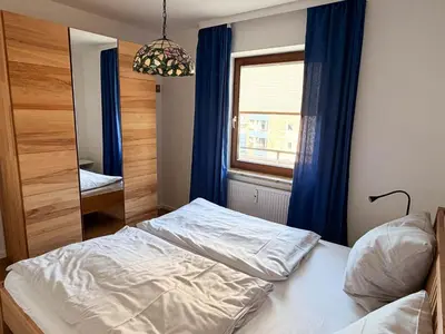 Ein Bett oder Betten in einem Zimmer der Unterkunft Haus Nordseeblick Wohnung 23