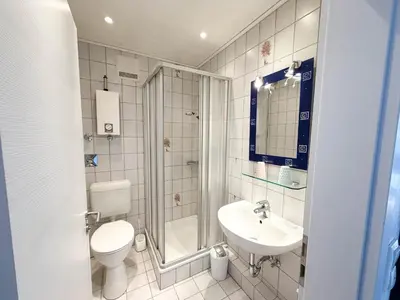Ein Badezimmer in der Unterkunft Haus Nordseeblick Wohnung 23