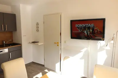 Küche/Küchenzeile in der Unterkunft Wohnung 2 im Haus Itjen