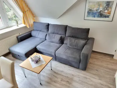 Ein Sitzbereich in der Unterkunft Wohnung 2 im Haus Itjen