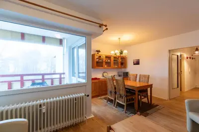 Ein Sitzbereich in der Unterkunft Terrassenhaus, Whg 16