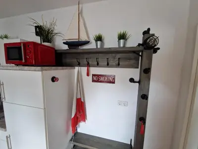 Küche/Küchenzeile in der Unterkunft ToNi`s Ankerplatz