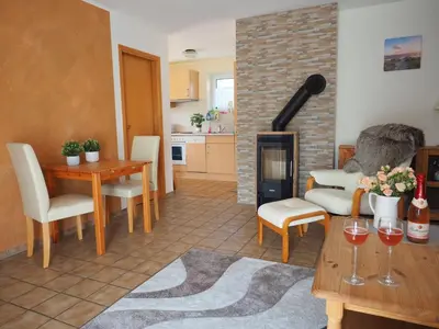 Küche/Küchenzeile in der Unterkunft Ferienhaus Gänseblümchen