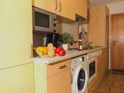 Küche/Küchenzeile in der Unterkunft Ferienhaus Gänseblümchen