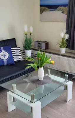 Ein Sitzbereich in der Unterkunft Ferienwohnung Nordwind Büsum