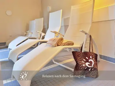 Spa und/oder Wellnesseinrichtungen in der Unterkunft De Swolk Nordseeblick vom Balkon