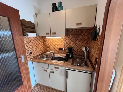 Küche/Küchenzeile in der Unterkunft Jan am Strand Döse 321