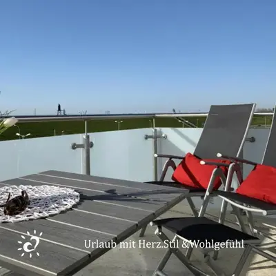 Penthouse de Ool Blick auf das Wattenmeer