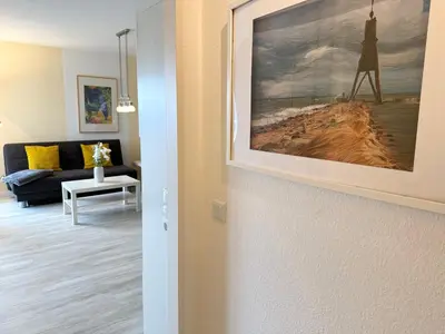 Ein Sitzbereich in der Unterkunft Poseidon FeWo 28