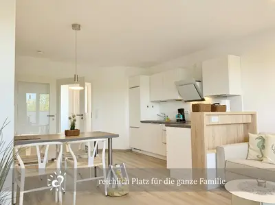Küche/Küchenzeile in der Unterkunft De Wittling Nordseeglück direkt am Deich &Hund willkommen
