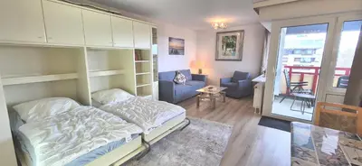 Ein Sitzbereich in der Unterkunft Terrassenhaus, FeWo 74