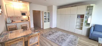 Küche/Küchenzeile in der Unterkunft Terrassenhaus, FeWo 74