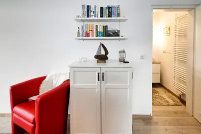 Die Bibliothek in der Ferienwohnung